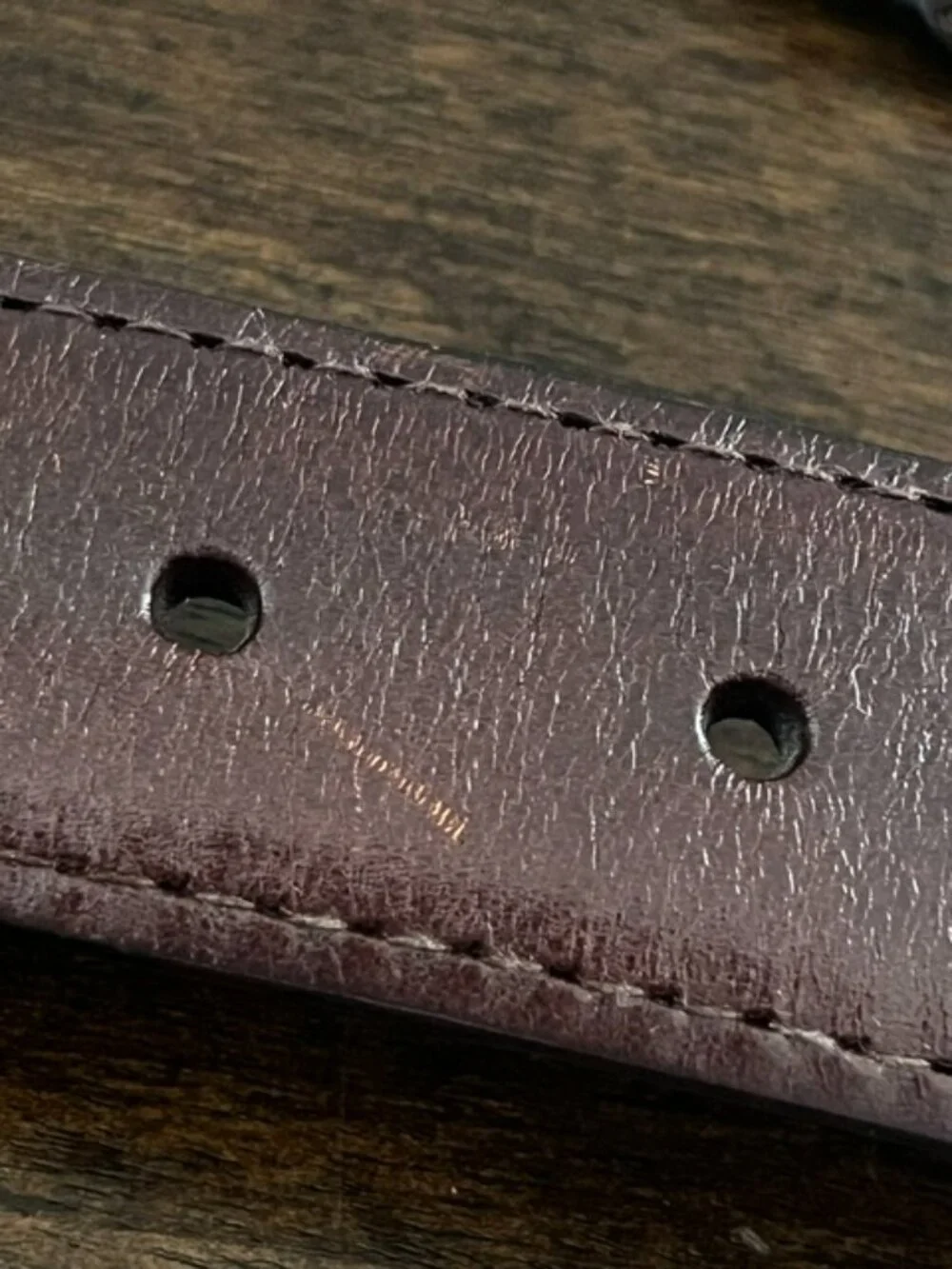 Tommy Bahama Brown Leather Belt Woven Pattern Silver Buckle Men's 40